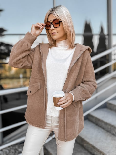 PŁASZCZ ALPAKA ORRIS CIEMNOBEŻOWY