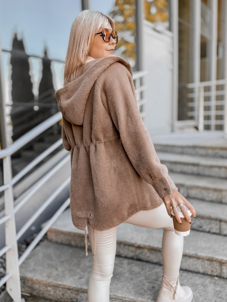 PŁASZCZ ALPAKA ORRIS CIEMNOBEŻOWY