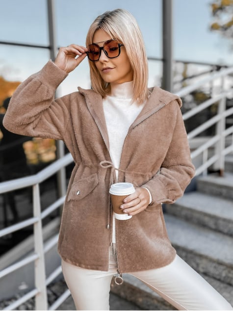 PŁASZCZ ALPAKA ORRIS CIEMNOBEŻOWY