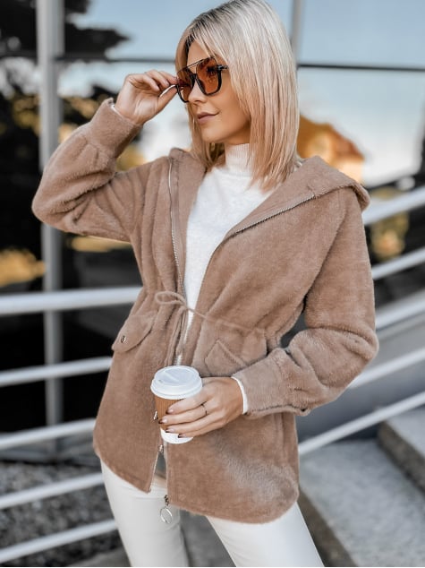 PŁASZCZ ALPAKA ORRIS CIEMNOBEŻOWY