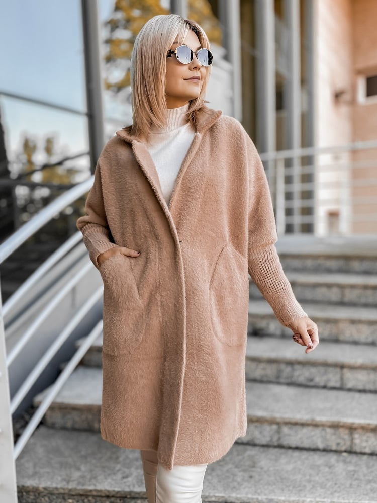 PŁASZCZ ALPAKA REIL KARMELOWY