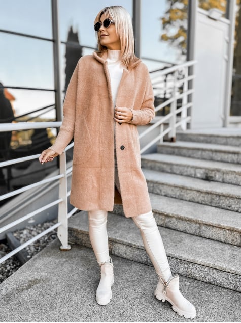 PŁASZCZ ALPAKA REIL KARMELOWY