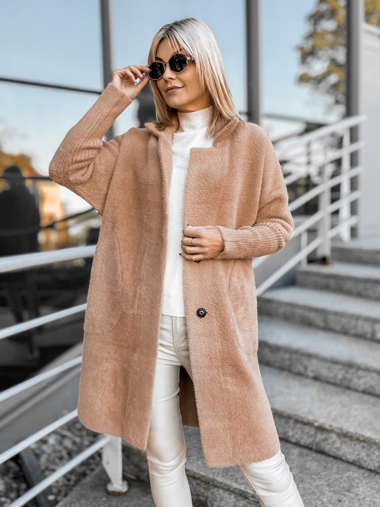 PŁASZCZ ALPAKA REIL KARMELOWY