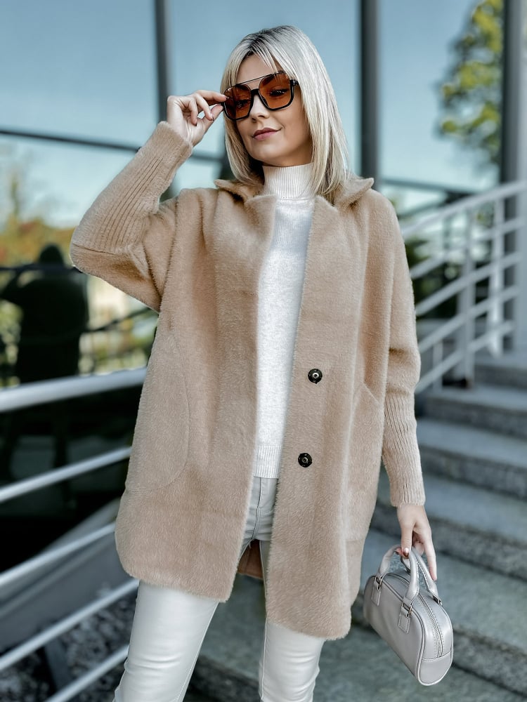 PŁASZCZ ALPAKA OREO BEŻOWY