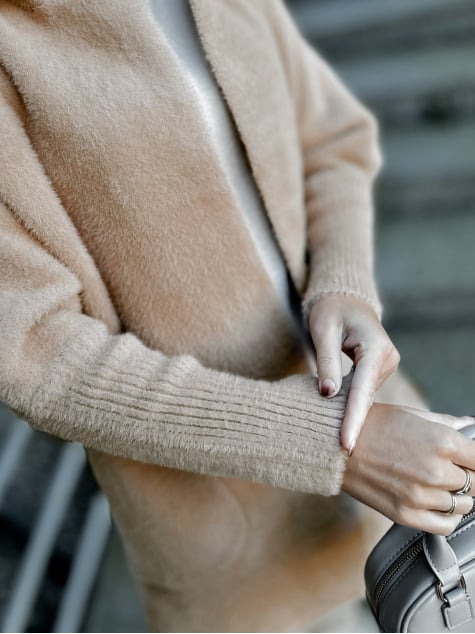 PŁASZCZ ALPAKA OREO BEŻOWY