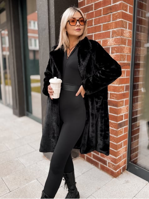 PŁASZCZ FUTERKO CORBET CZARNY