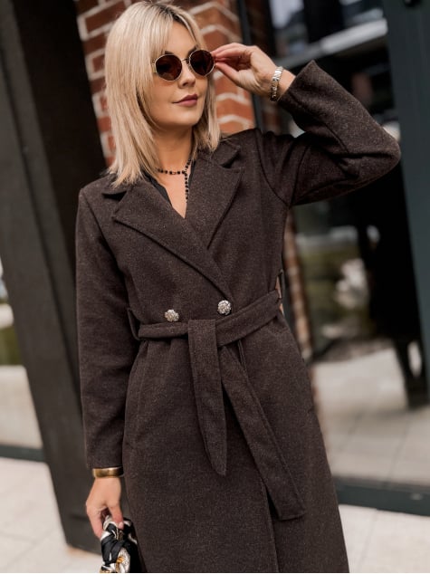 PŁASZCZ TOUSSAINT BRĄZOWY