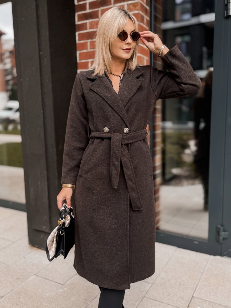 PŁASZCZ TOUSSAINT BRĄZOWY