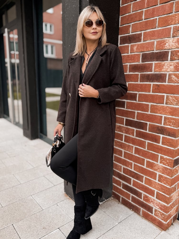 PŁASZCZ TOUSSAINT BRĄZOWY