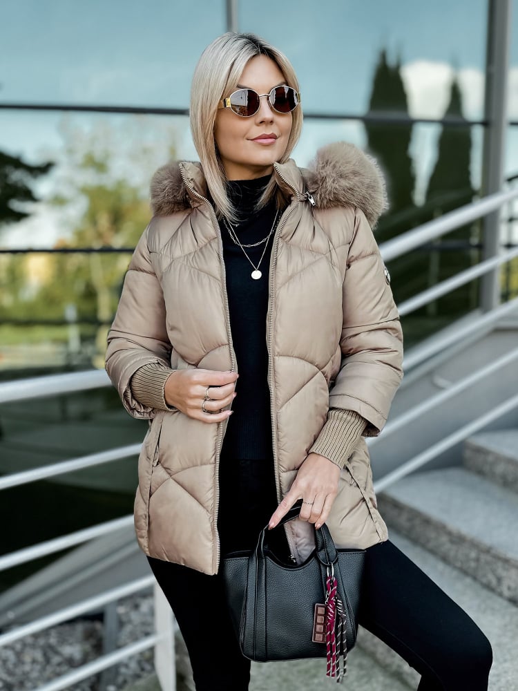 KURTKA COEN CIEMNOBEŻOWA