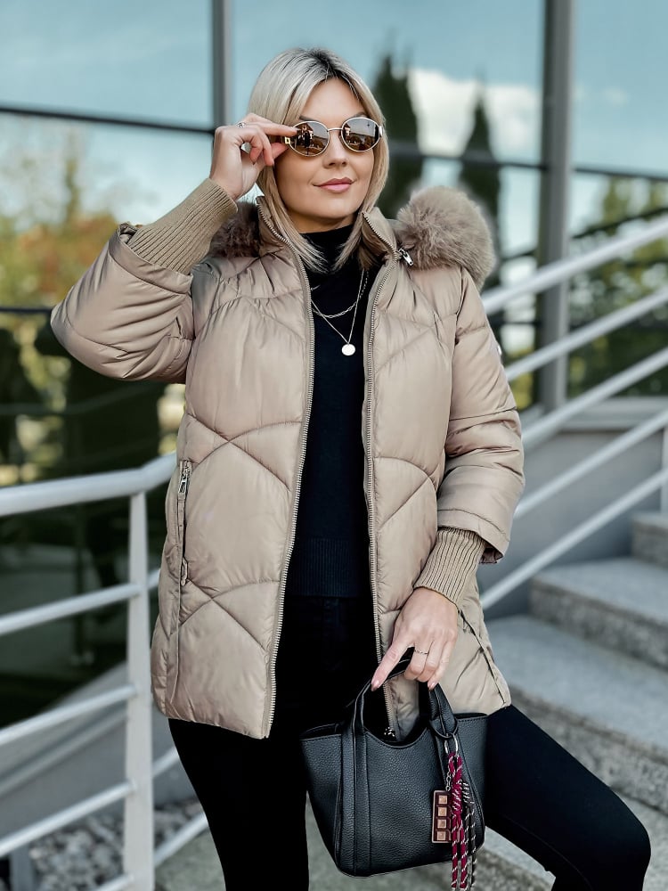 KURTKA COEN CIEMNOBEŻOWA