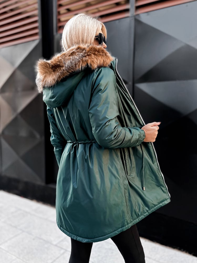 KURTKA DWUSTRONNA SUELIA ZIELONO-CZARNA