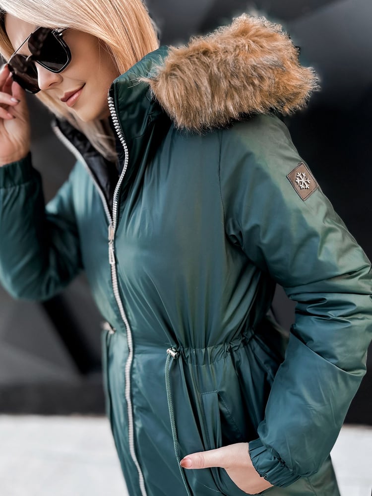 KURTKA DWUSTRONNA SUELIA ZIELONO-CZARNA