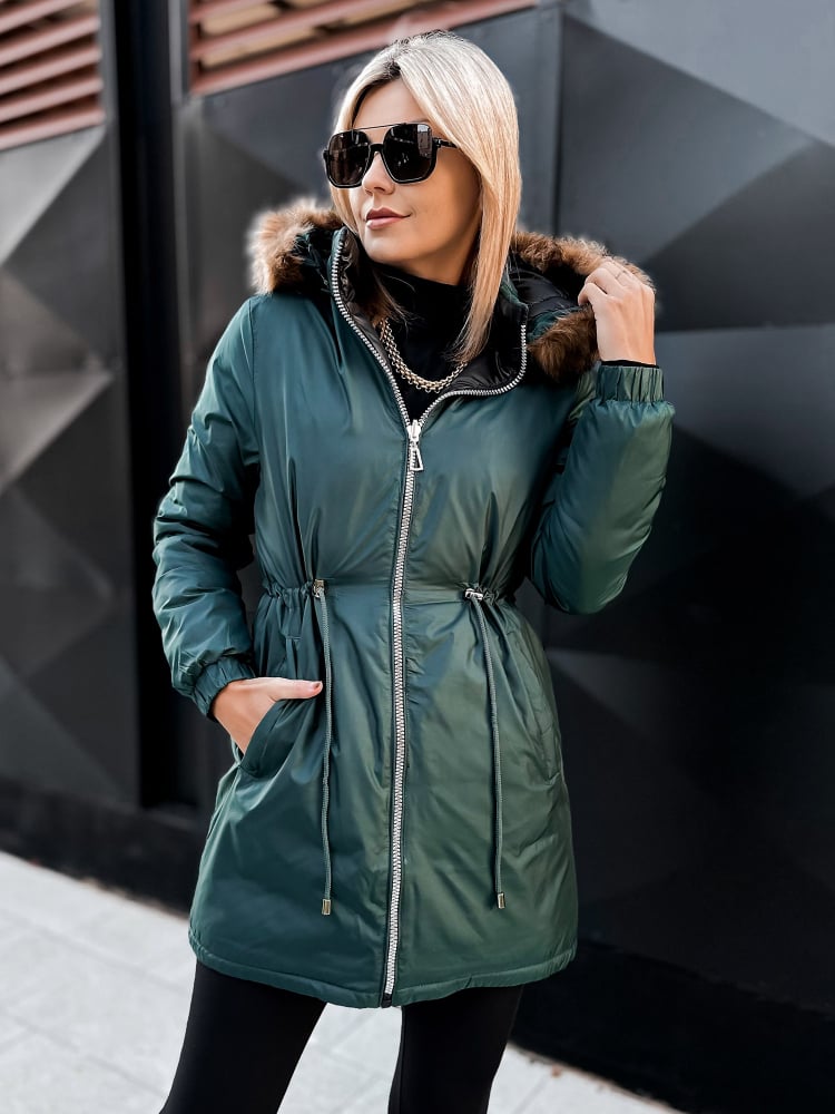 KURTKA DWUSTRONNA SUELIA ZIELONO-CZARNA