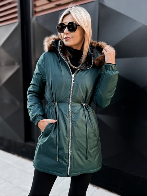 KURTKA DWUSTRONNA SUELIA ZIELONO-CZARNA