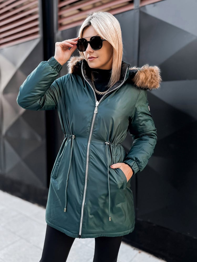 KURTKA DWUSTRONNA SUELIA ZIELONO-CZARNA