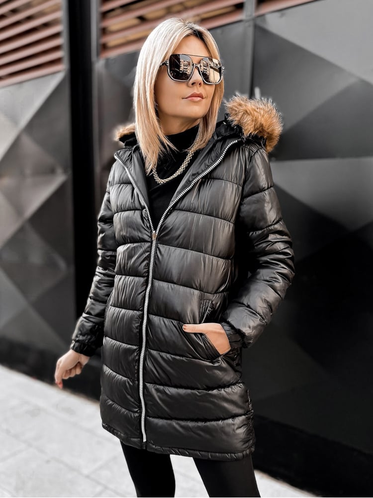 KURTKA DWUSTRONNA SUELIA CZARNO-CZARNA