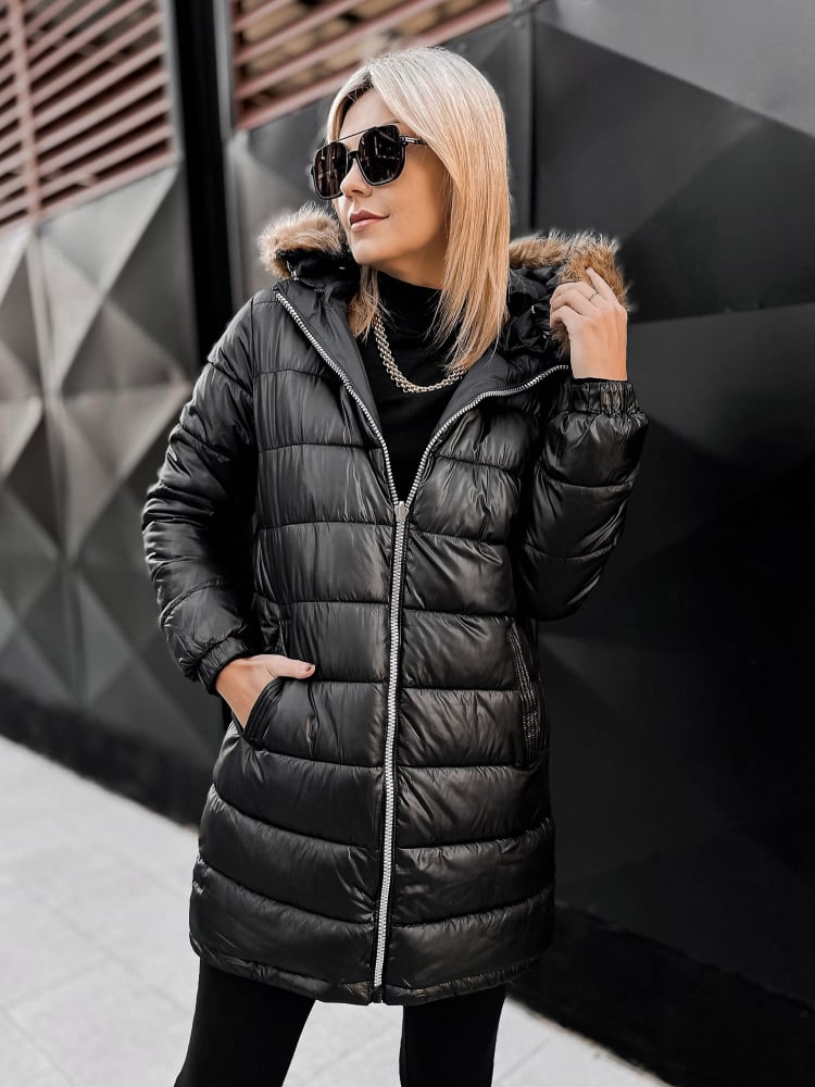 KURTKA DWUSTRONNA SUELIA CZARNO-CZARNA