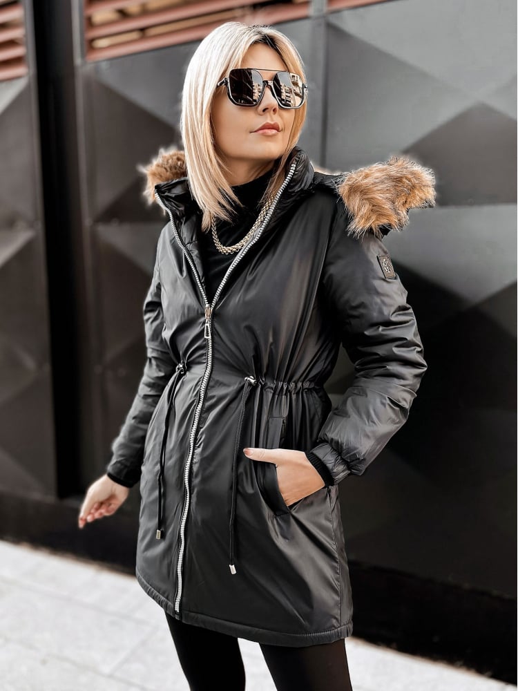 KURTKA DWUSTRONNA SUELIA CZARNO-CZARNA