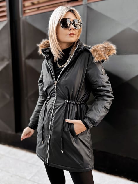 KURTKA DWUSTRONNA SUELIA CZARNO-CZARNA