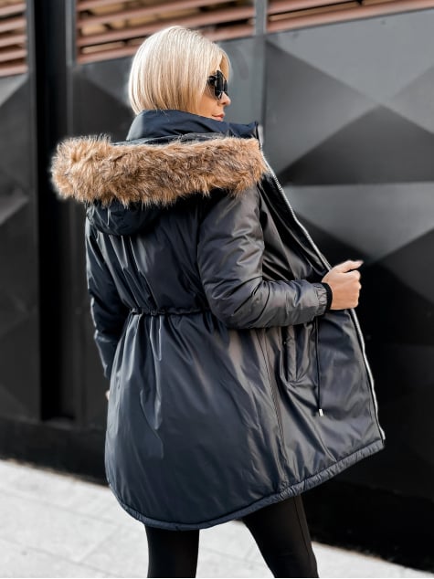 KURTKA DWUSTRONNA SUELIA GRANATOWO-CZARNA