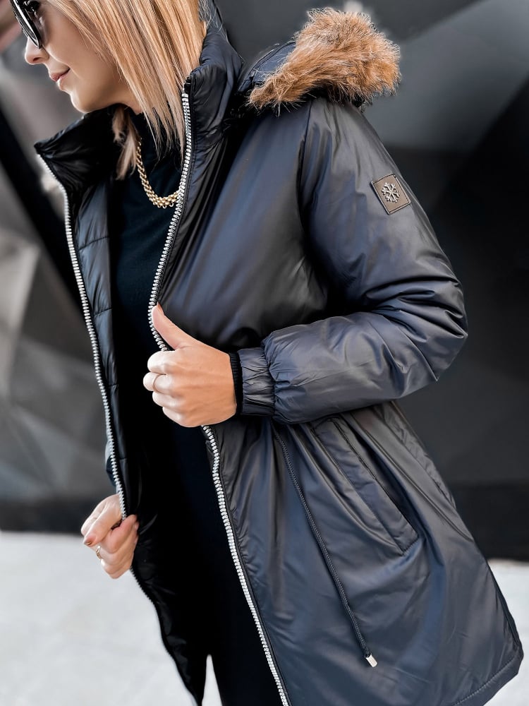 KURTKA DWUSTRONNA SUELIA GRANATOWO-CZARNA