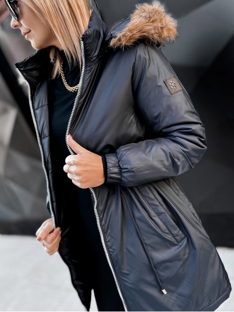 KURTKA DWUSTRONNA SUELIA GRANATOWO-CZARNA