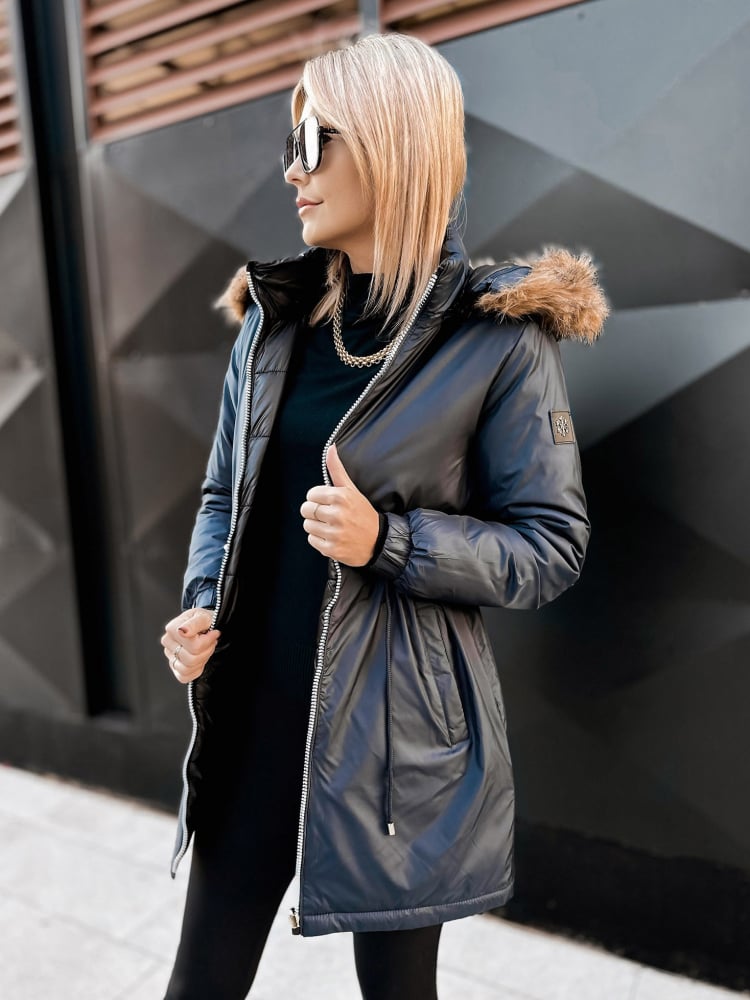 KURTKA DWUSTRONNA SUELIA GRANATOWO-CZARNA