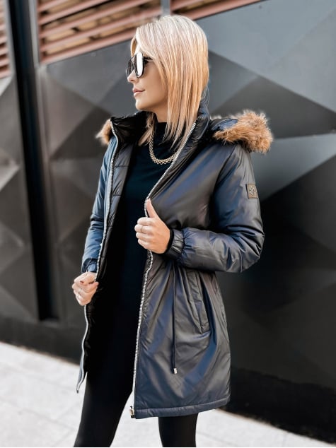 KURTKA DWUSTRONNA SUELIA GRANATOWO-CZARNA