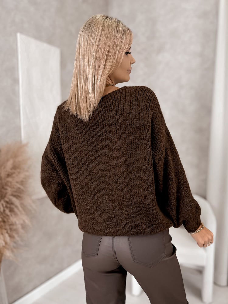 SWETER CASPIAN BRĄZOWY