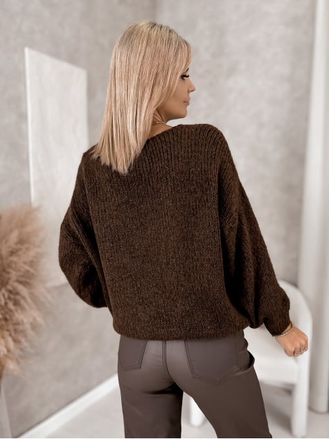 SWETER CASPIAN BRĄZOWY