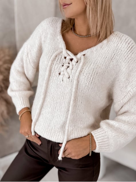 SWETER CASPIAN BEŻOWY