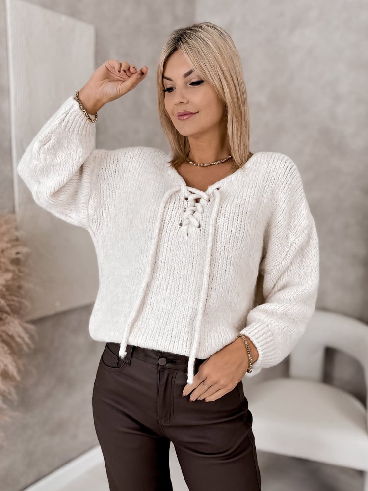 SWETER CASPIAN BEŻOWY