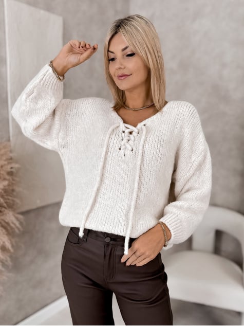 SWETER CASPIAN BEŻOWY