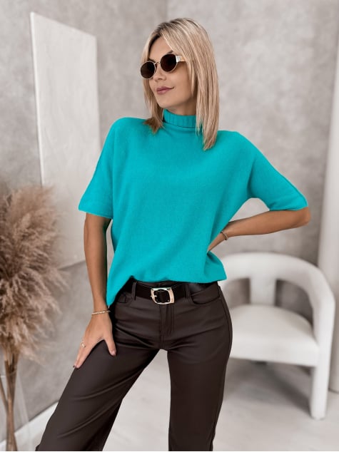 SWETER ASLAN TURKUSOWY