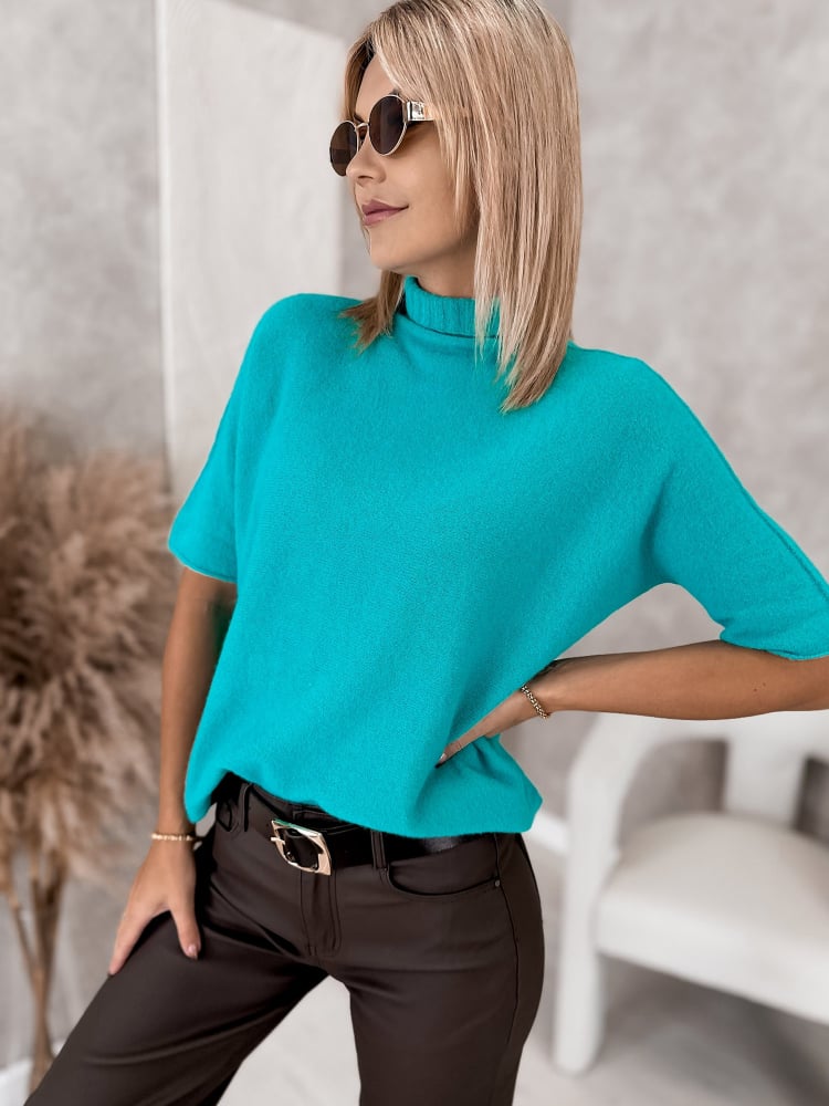 SWETER ASLAN TURKUSOWY