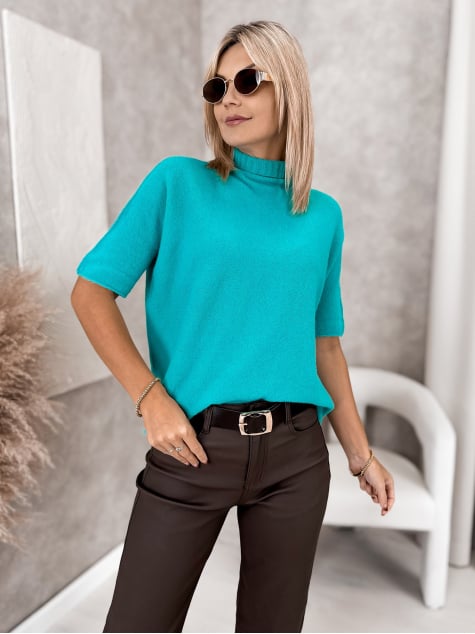 SWETER ASLAN TURKUSOWY