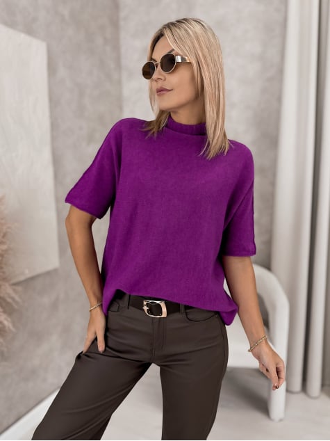 SWETER ASLAN FIOLETOWY