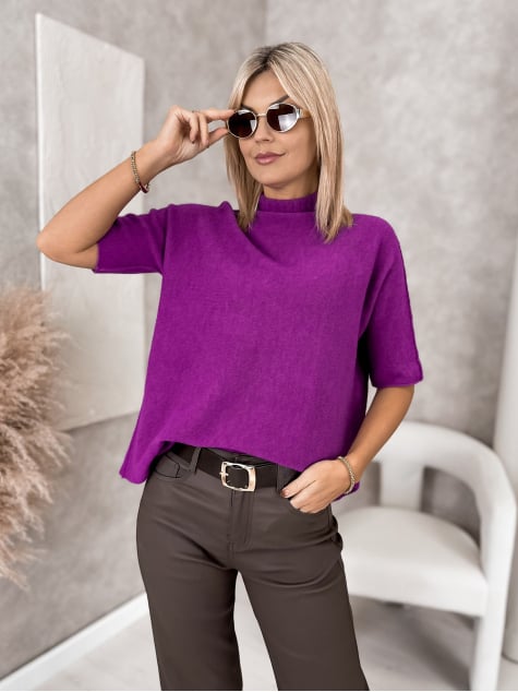 SWETER ASLAN FIOLETOWY