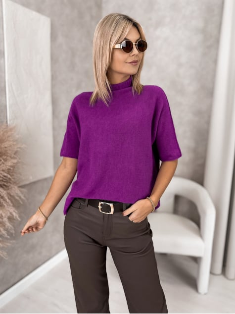 SWETER ASLAN FIOLETOWY