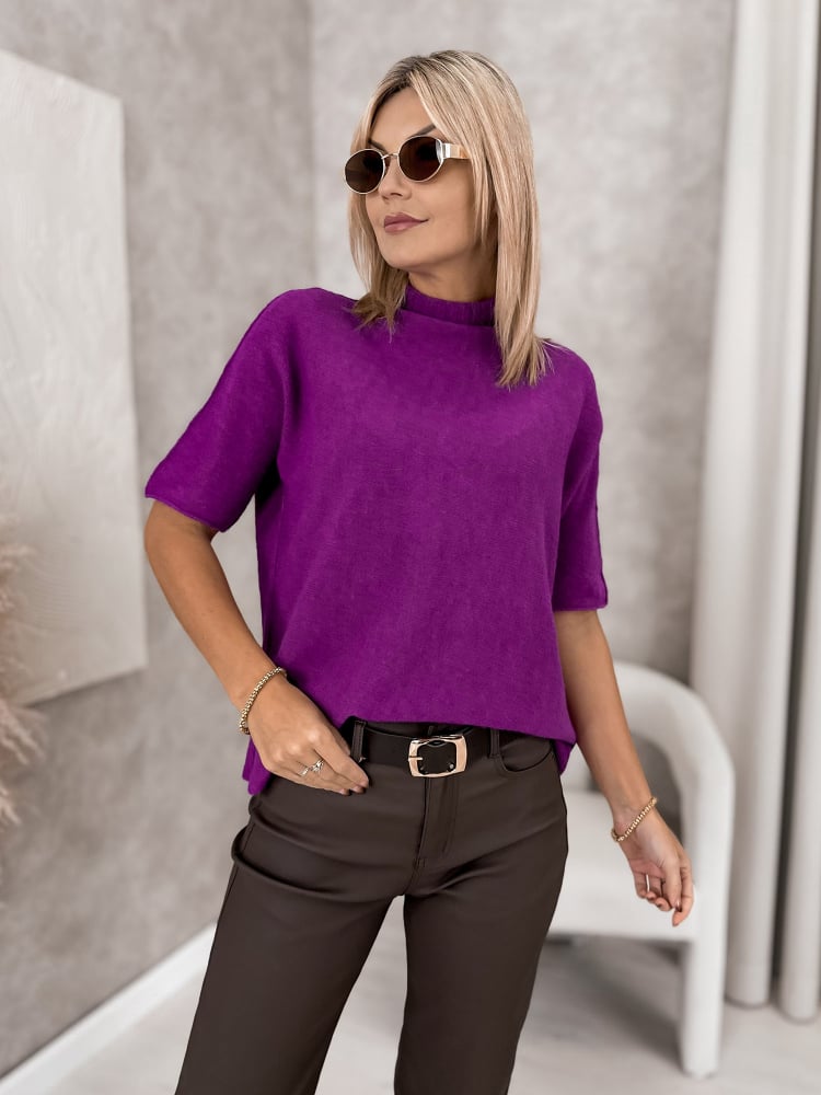 SWETER ASLAN FIOLETOWY