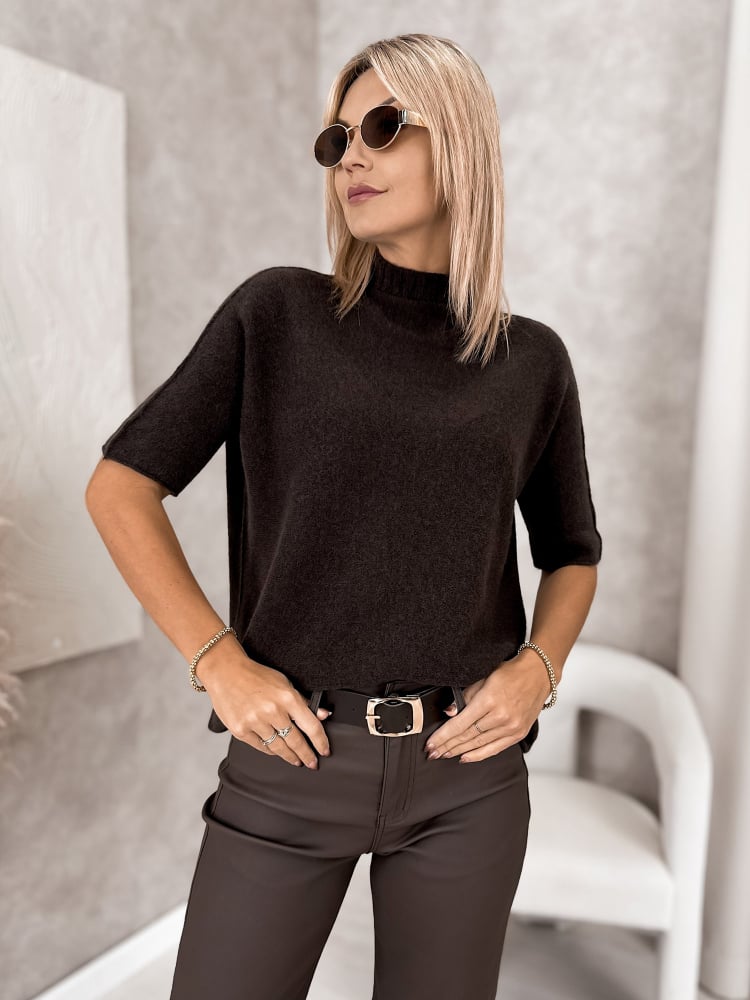 SWETER ASLAN BRĄZOWY