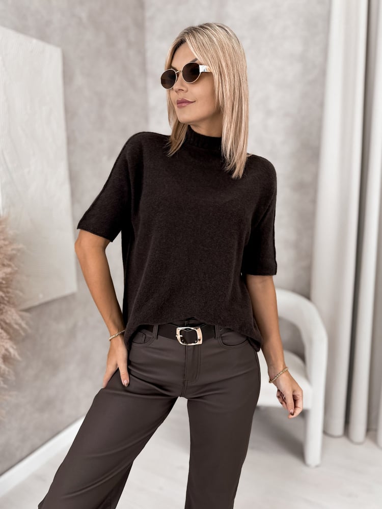 SWETER ASLAN BRĄZOWY