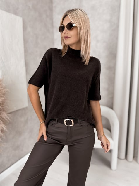 SWETER ASLAN BRĄZOWY