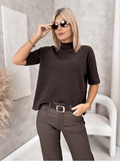 SWETER ASLAN BRĄZOWY