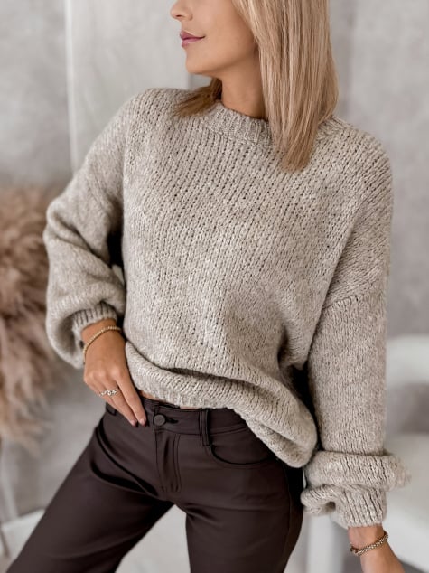 SWETER COLIN BEŻOWY