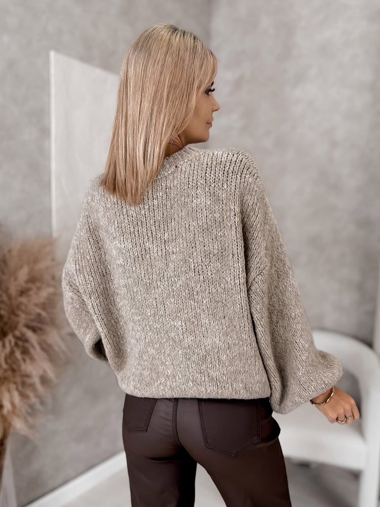 SWETER COLIN BEŻOWY