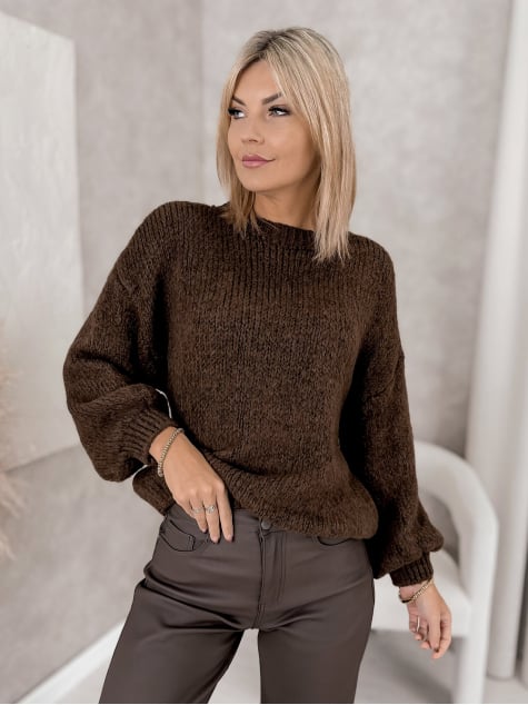 SWETER COLIN BRĄZOWY