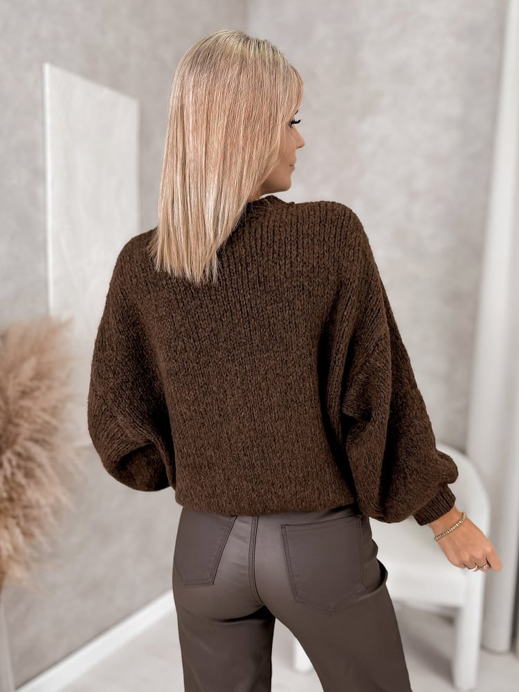 SWETER COLIN BRĄZOWY