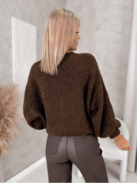 SWETER COLIN BRĄZOWY